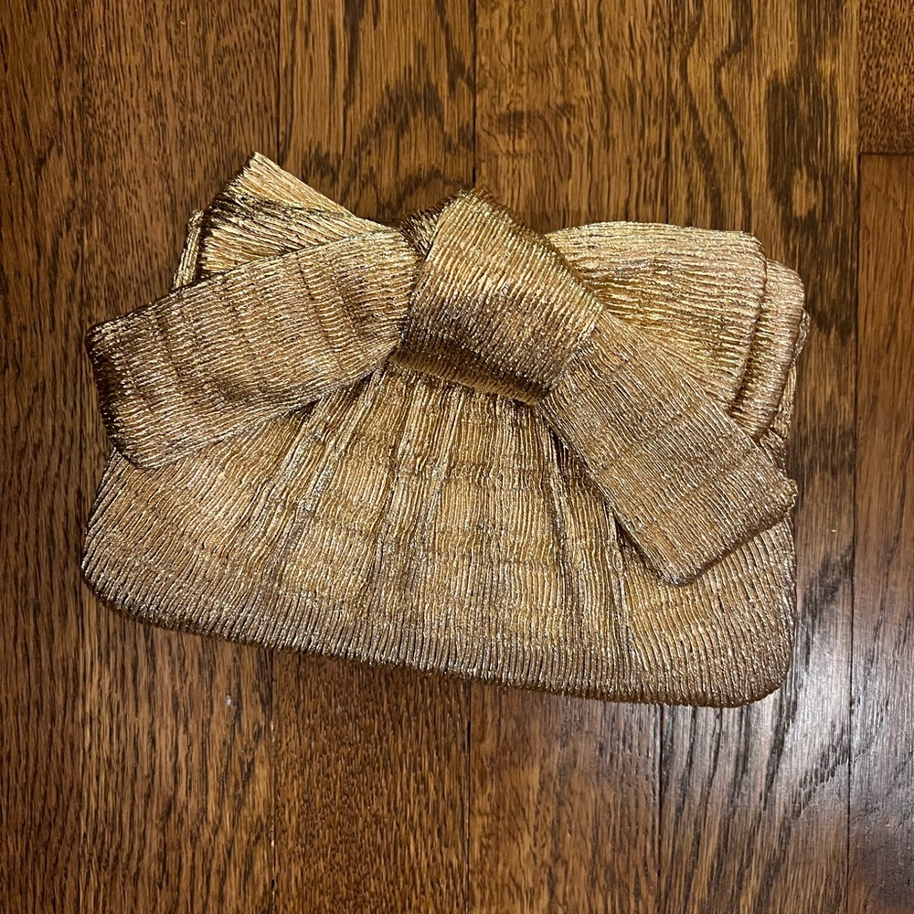 Loeffler Randall Rayne bow clutch DUPE